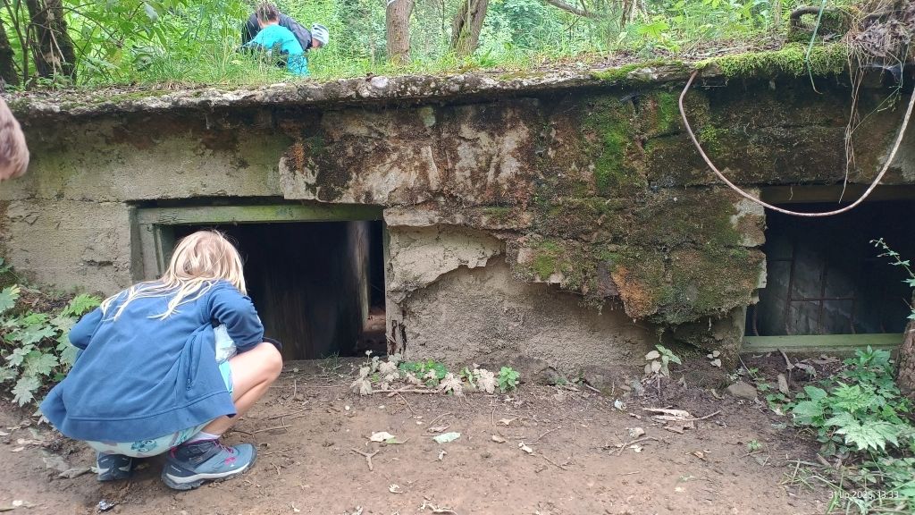 Ruiny bacówki pod szczytem Lubania, okna do piwnicy