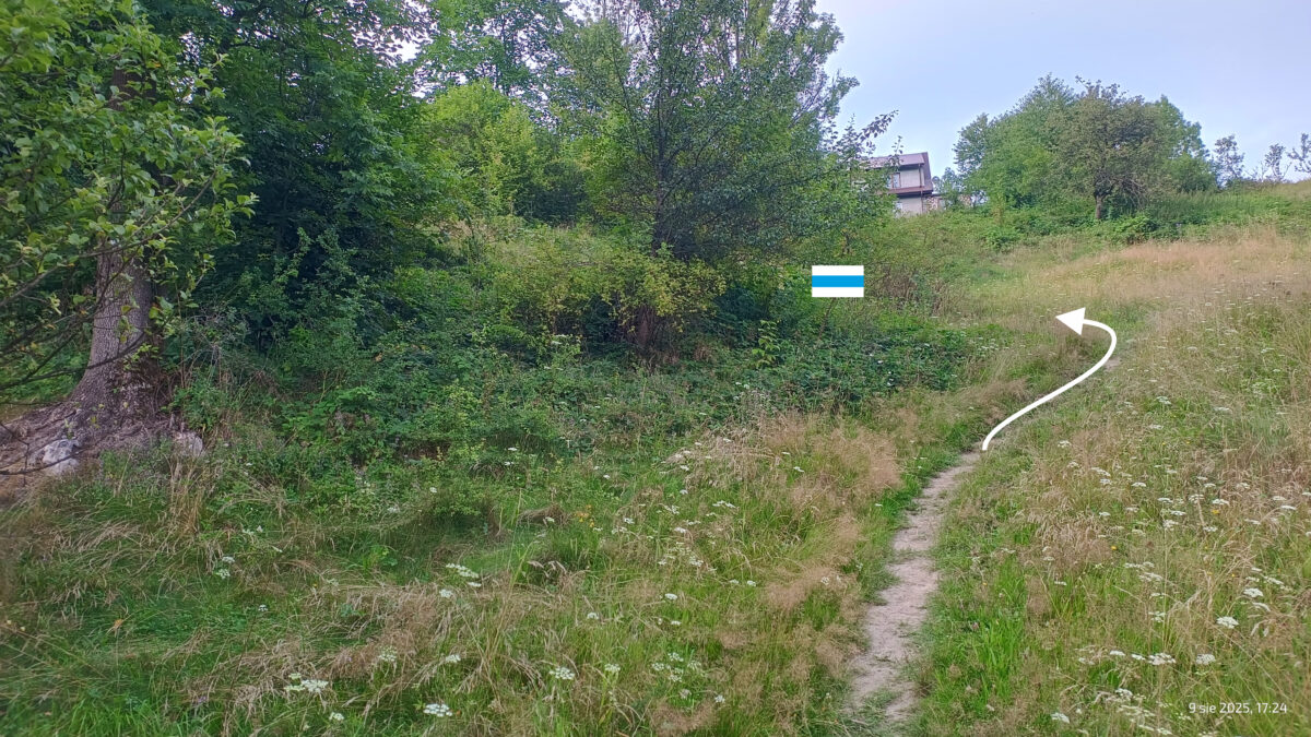 Szlak niebieski na Mogielicę ze Szczawy polana pod osiedlem Świstok