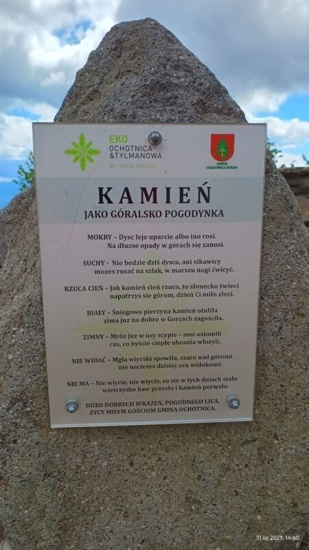 Kamień "przepowiadający" pogodę na Lubaniu