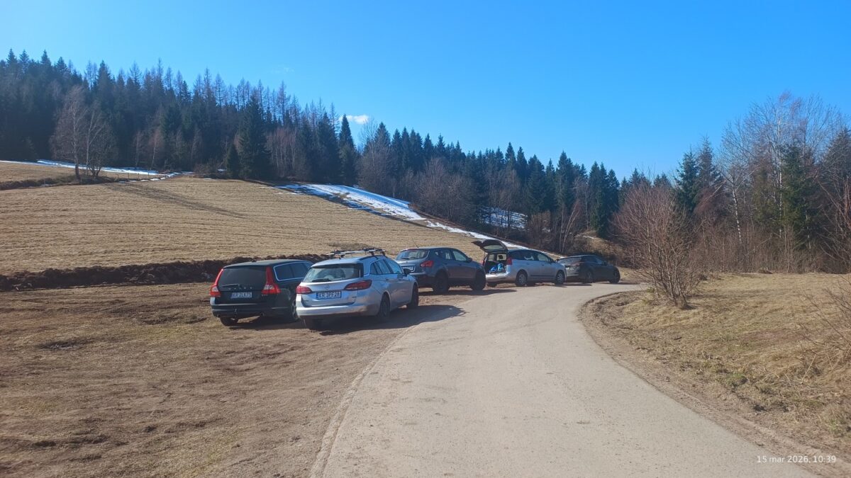 Parking na przełęczy Przysłopek